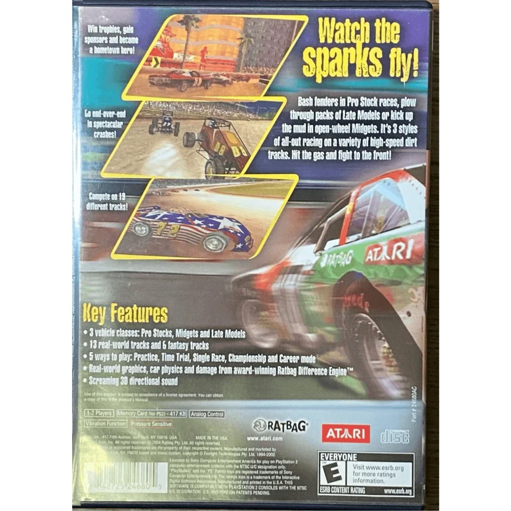 Saturday Night Speedway (Sony PlayStation 2, PS2, 2004) - Manual Included